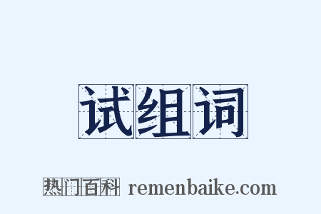试组词是什么意思的图片